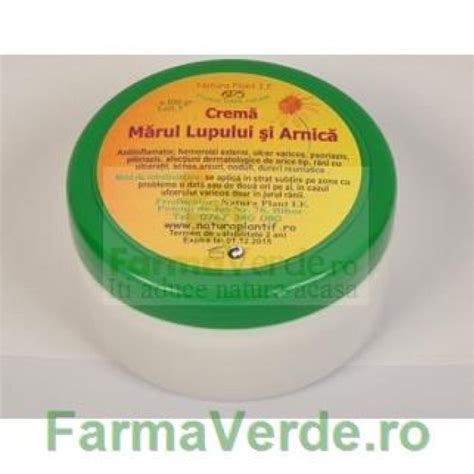 Crema Marul Lupului Rostopasca Si Galbenele Ml Natura Plant If