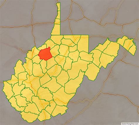 Map of Ritchie County, West Virginia - Thong Thai Real