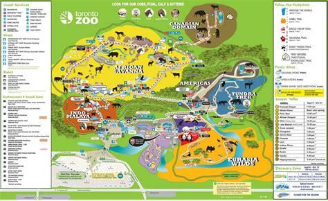 Toronto zoo map - Map of Toronto zoo (Canada)