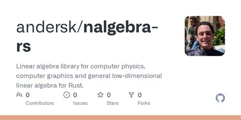 GitHub Andersk Nalgebra Rs Linear Algebra Library For Computer