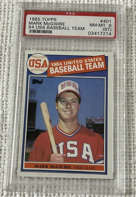 Topps Mark Mcgwire Usa Baseball Team Psa St Ebay