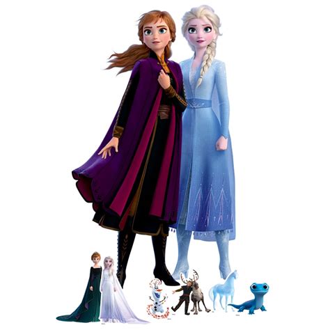 Buy Frozen Anna And Elsa Cardboard Cutout With Mini Cutouts