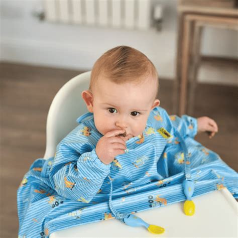 Bibado Baby Weaning Coverall Bib Bonus Attachable Cutlery Sleep