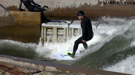 Surfers Ride The Expert Wave During Morning Sessions At The Whitewater Park