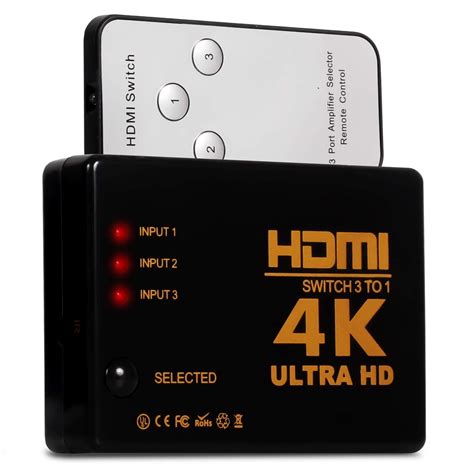 Switch Hdmi Hub X Chaveador Divisor Portas Full Hd P K D