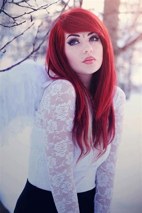 Red Haired Beauty Hair Color For Brown Eyes Bright Red Hair Red