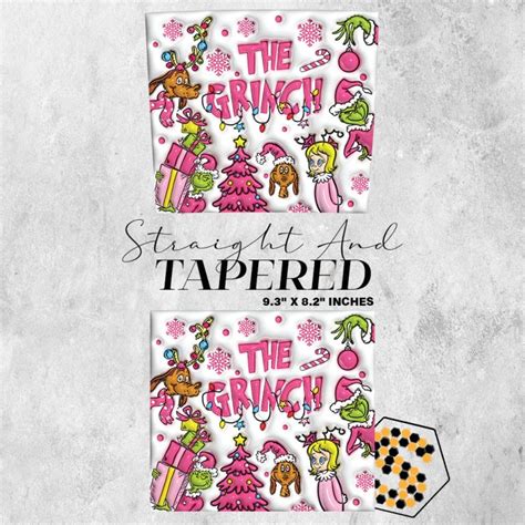 D The Grinch Inflated Tumbler Wrap Svgbees