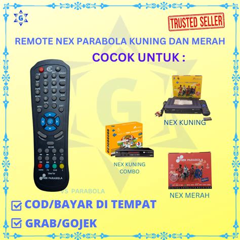 Jual Nex Parabola Remote Receiver Nex Hitam Putih Kuning Garuda G