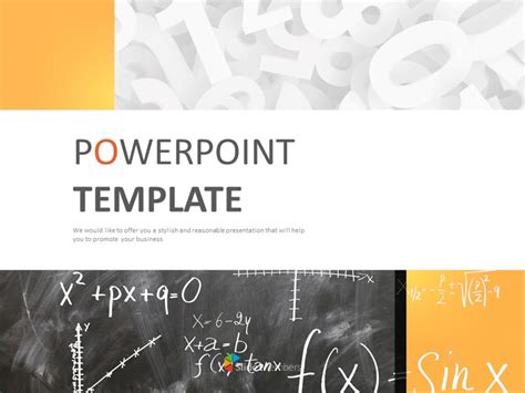 Clase de matemáticas Diseño de plantillas de PowerPoint gratis