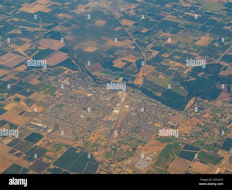 Aerial view of the Oakdale city at California Stock Photo - Alamy