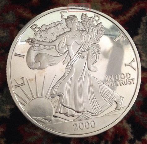 1 Half Troy Pound 2000 Walking Liberty 999 Fine Silver Round 6 Troy