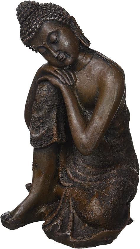 Amazon De Zen Light Thai Denker Statue Buddha Harz Bronze X X