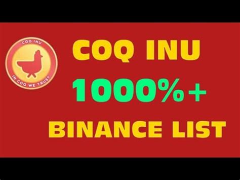 Coq Inu Price Prediction Binance Listing New Crypto Coin