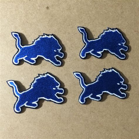 4 Detroit Lions embroidered Iron on Patches Detroit Lions patches NFL ...