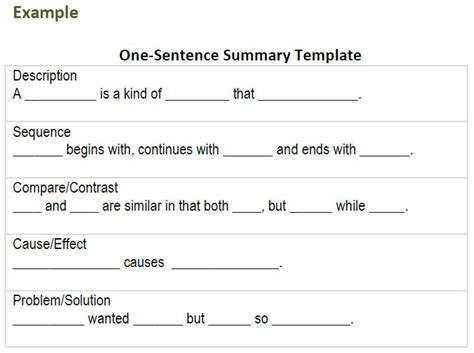 Once Sentence Summary