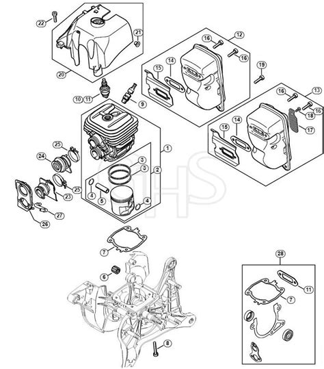 Genuine Stihl Ts440 B Cylinder Muffler Ghs