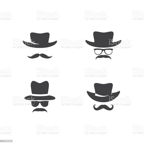 Gentleman Hat And Mustache Stock Illustration Download Image Now Adult Adults Only Barber