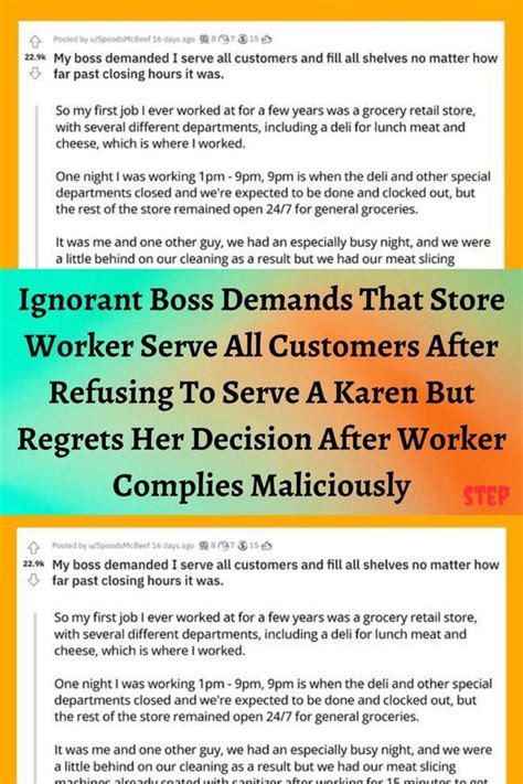 Ignorant Boss Demands That Store Worker Serve All Customers After