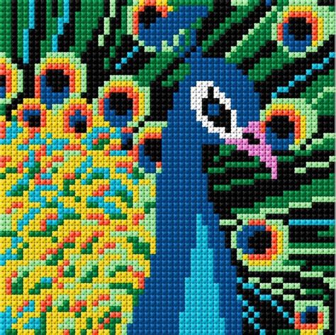 Colourful Peacock Cross Stitch Pattern Pdf Pattern Digital Etsy