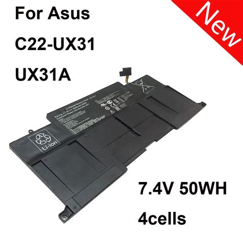 7 4V 50WH 4cell Laptop Battery Replacement For ASUS C22 UX31 Ultrabook