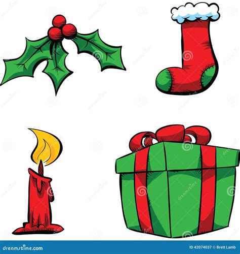 Christmas Items Stock Illustration Illustration Of Holly 42074037