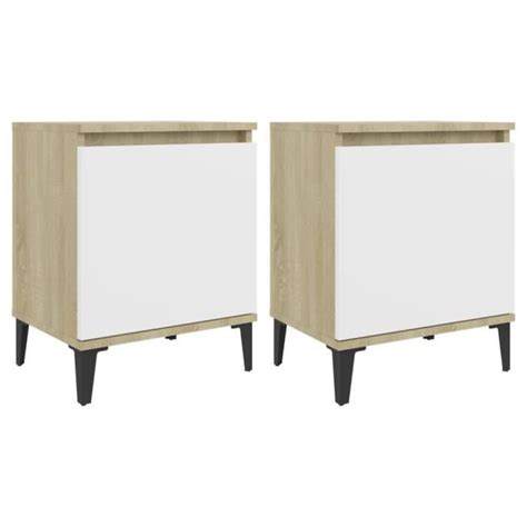 Omabeta Casiers Armoires De Rangement Tables De Chevet Pcs Blanc