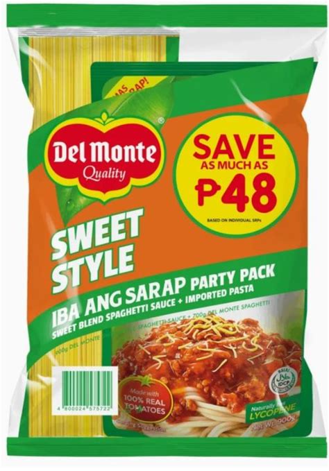 Del Monte Spaghetti Pack 1 6kg 900g Sauce 700g Pasta Lazada PH