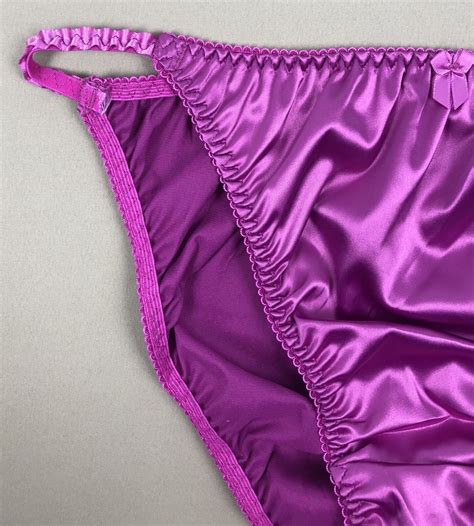 Satin String Bikini Panty Magenta Xxl Gem