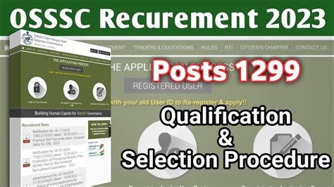 OSSSC Recurement For 1299 Posts Osssc Radiographer Recurement 2023