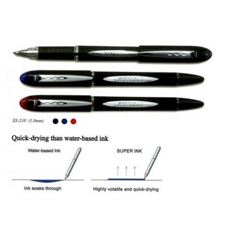 UNI BALL JET STREAM SX 210 PREMIUM ROLLER BALL PEN 1 0 POINT BLK RED