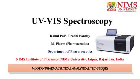 Uv Spectroscopy Modern Pharmaceutical Analytical Techniques Pptx