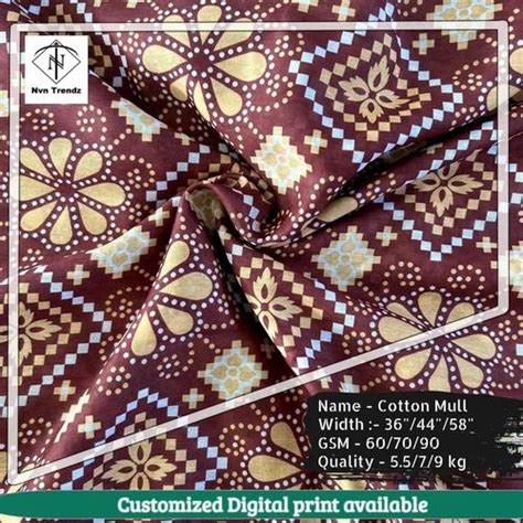 Cotton Mull Fabric At Rs Meter Printed Cotton Fabric In Surat Id