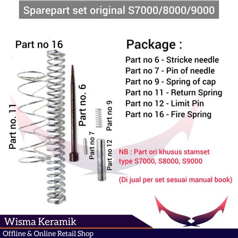 sparepart stamset alat tembak paku beton  original lazada indonesia