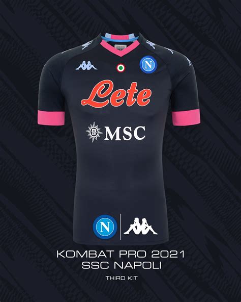 Napoli Ufficiale La Terza Maglia Sar Blu Scuro E Rosa