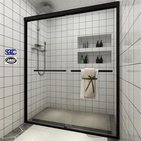 TOOLKISS 56 In 60 In W X 72 In H Sliding Framed Shower Door In