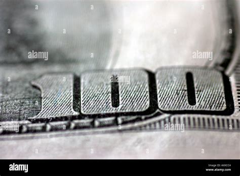 Us 100 Bill Detail Stock Photo Alamy