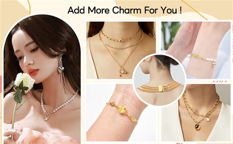 16 Pcs Magnetic Jewelry Clasps And Necklace Layering Clasp Necklace Extenders Gold