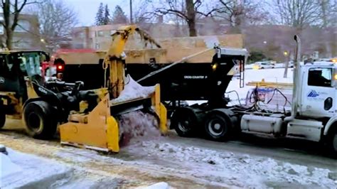 Montreal Snow Removal Operation In Park Row West And Mariette Street Ll