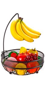 Amazon Bextsrack 2 Tier Fruit Basket Bowl With Banana Hanger For