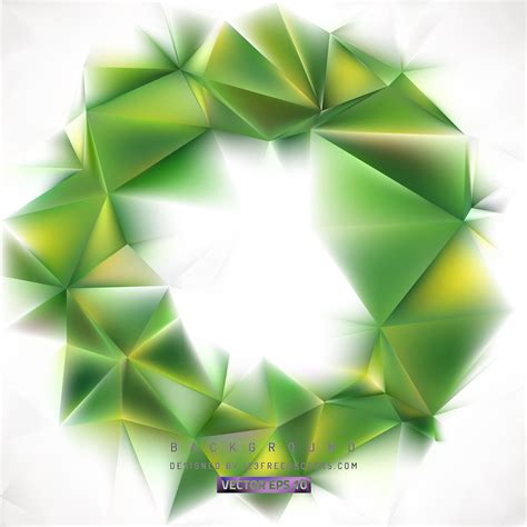 Abstract White Green Polygon Triangle Pattern Background