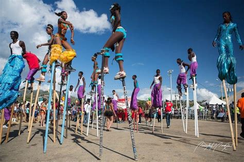 Moko Jumbies Stilt Walkers En Masse Photo By Quinten Questel Used