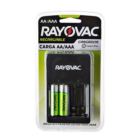 Cargador De Pilas 4 AA 4 AAA Con 2 Pilas Recargables AA Rayovac