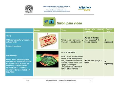 Formato Guion Video Ppt Descarga Gratuita