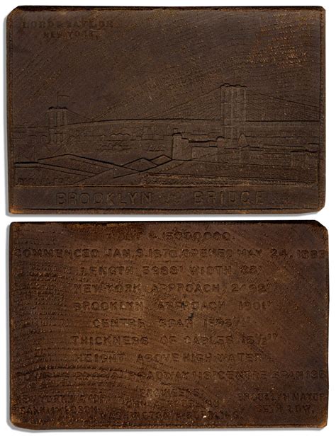 Lot Detail - Brooklyn Bridge 1883 Opening Ceremony Souvenir Issued by ...