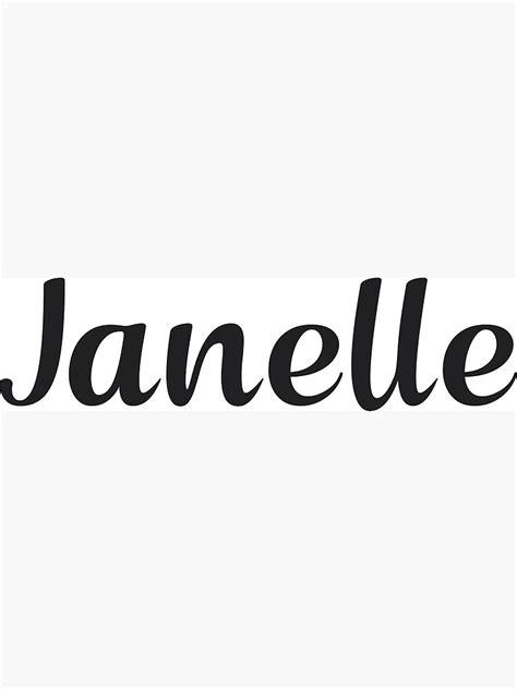 Janelle Name Poster For Sale By 99posters Redbubble