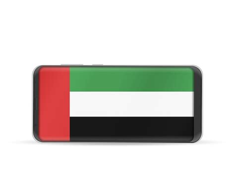 Premium Vector | Smart phone uae flag