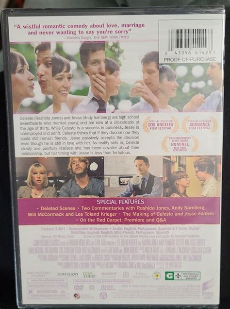 Celeste And Jesse Forever DVD 2012 SEALED Andy Samberg Rashida