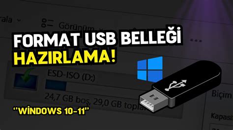 Format Usb si Hazırlama Windows 10 2024 YouTube