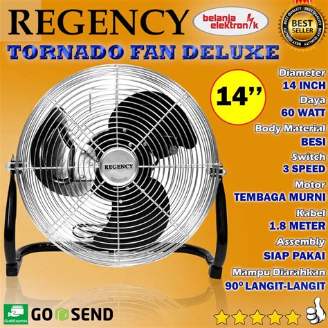 Jual KIPAS ANGIN LANTAI REGENCY DLX 14 TORNADO BESI FAN DELUXE 14 INCH