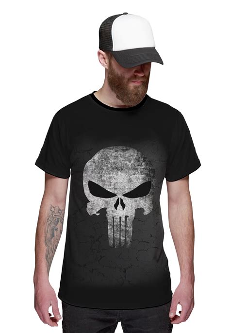 Camiseta O Justiceiro Caveira The Punisher Black Di Nuevo Roupas